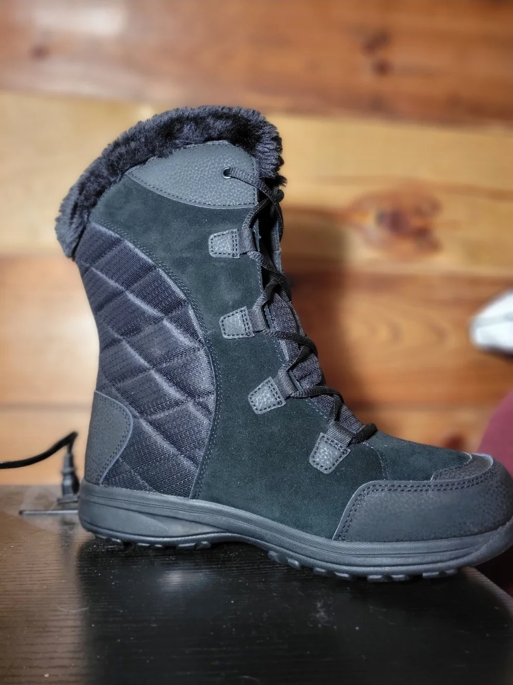 Columbia Ice Maiden Black Women's Insulated Winter Lace-Up Boots
